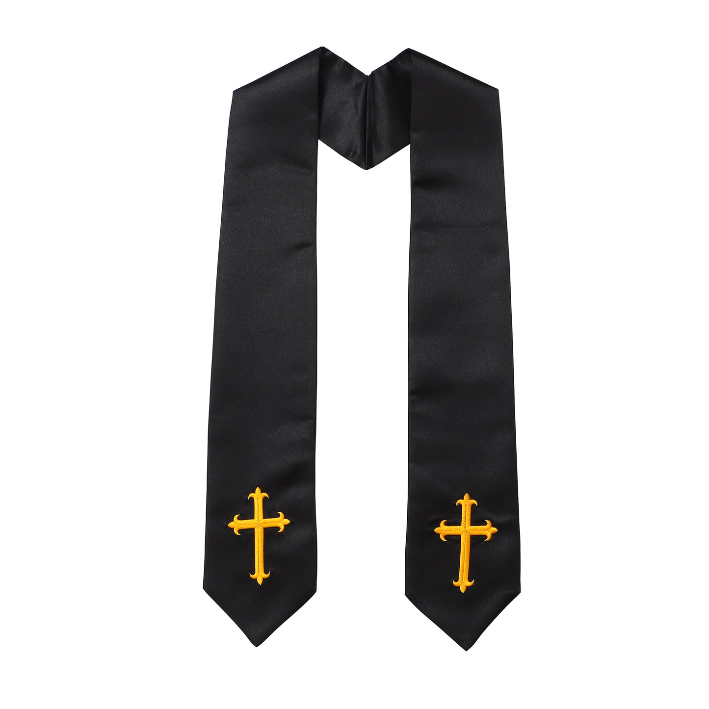 Newrara Traditional Church Choir Stole with Embroidered Cross 60''