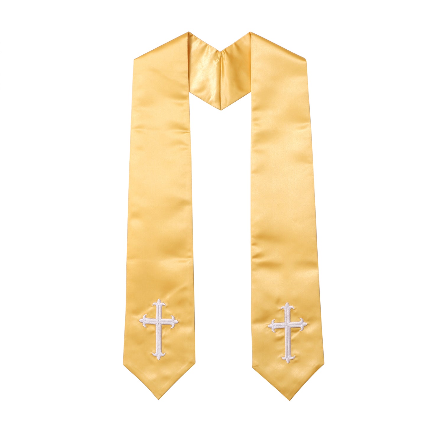 Newrara Traditional Church Choir Stole with Embroidered Cross 60''