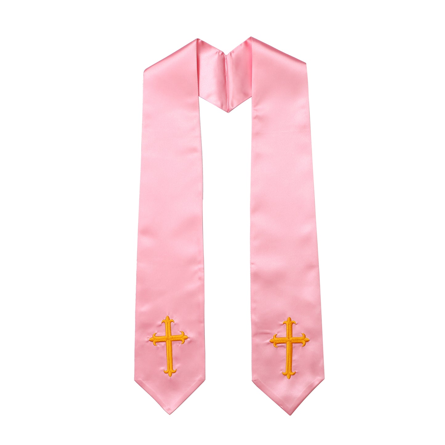 Newrara Traditional Church Choir Stole with Embroidered Cross 60''