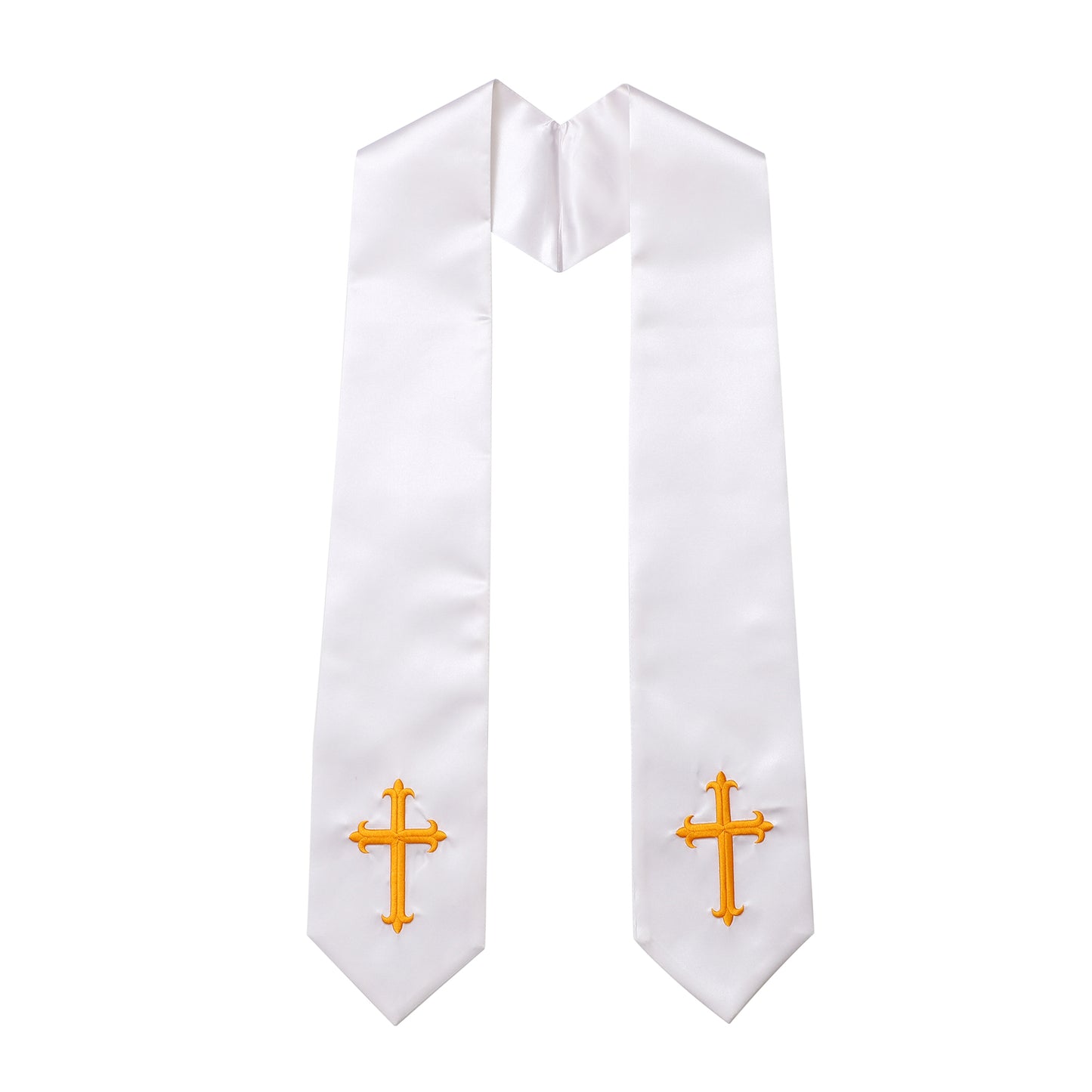 Newrara Traditional Church Choir Stole with Embroidered Cross 60''