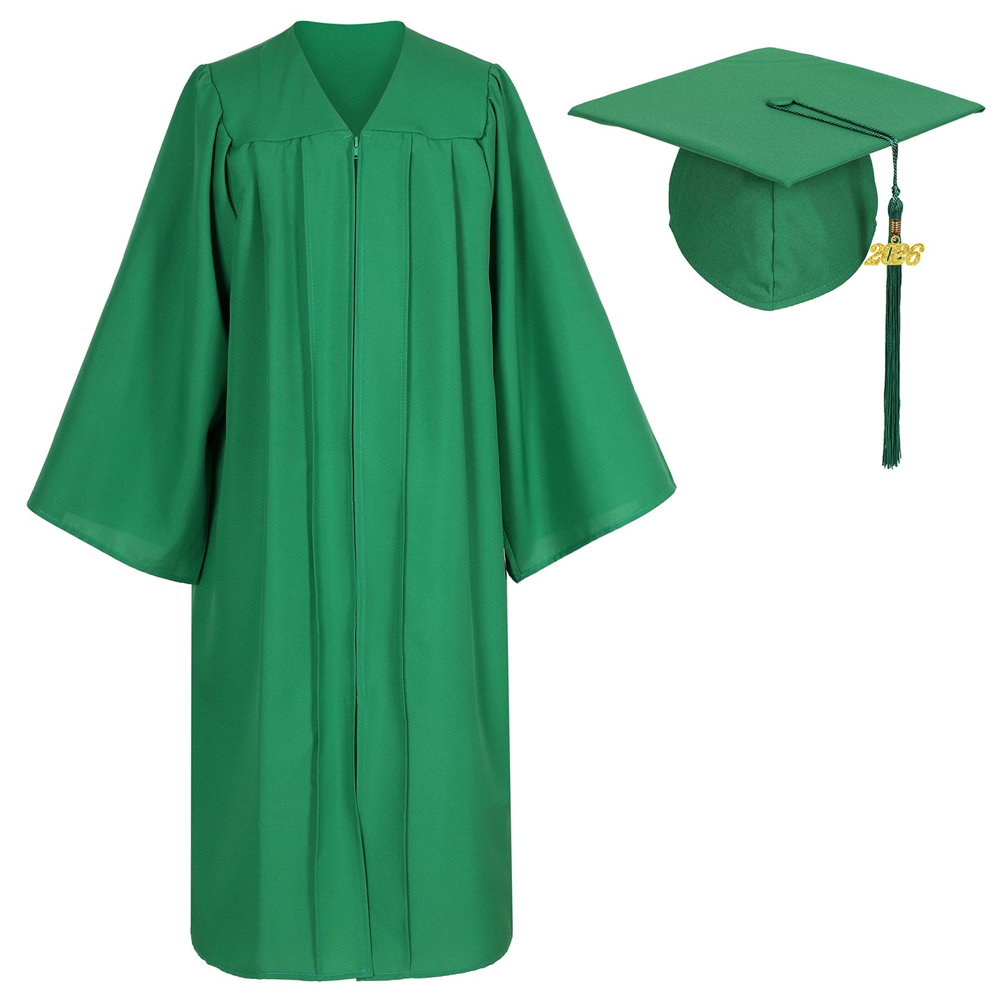 Newrara Matte Adult/Teen Unisex Graduation Gown and Cap set with Tassel