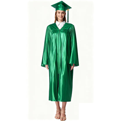 Newrara Shiny Adult/Teen Unisex Graduation Gown and Cap set with Tassel