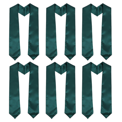 Newrara 6-pieces Unisex Adults Plain Graduation Stoles 60''/72''