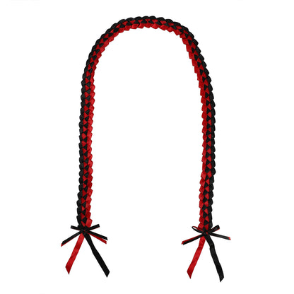 Black and Red graduation lei set handmade as school-spirit gift