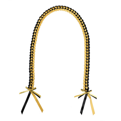 Graduation lei worn over gown for graduation ceremony celebration