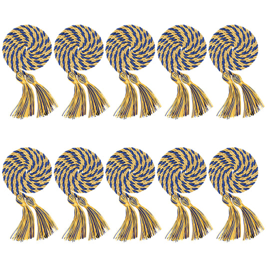 Newrara 10PCS Graduation Two-color Combination Braided Honor Cords 68''