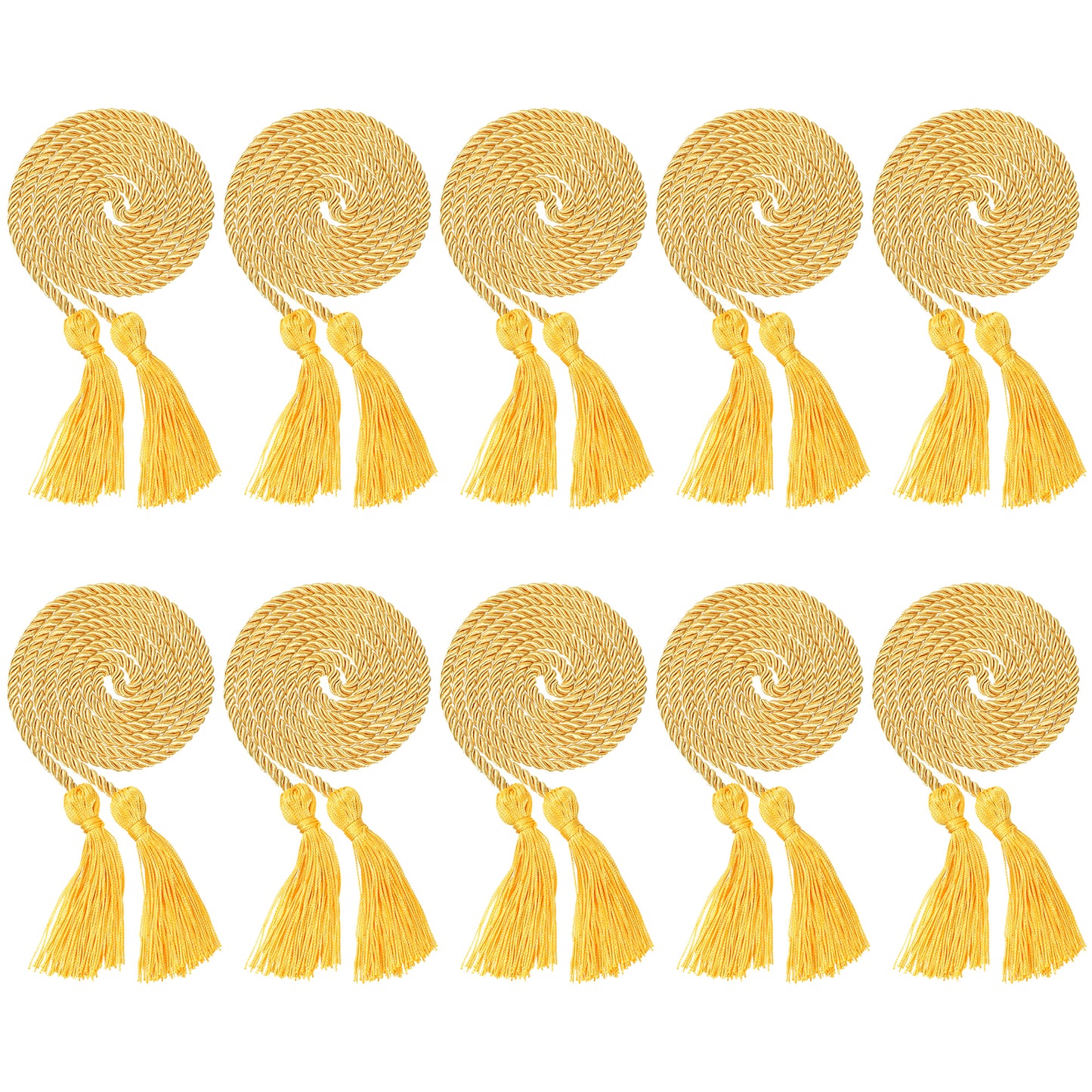 Newrara 10PCS Graduation Solid Braided Honor Cords 68 Inches Long
