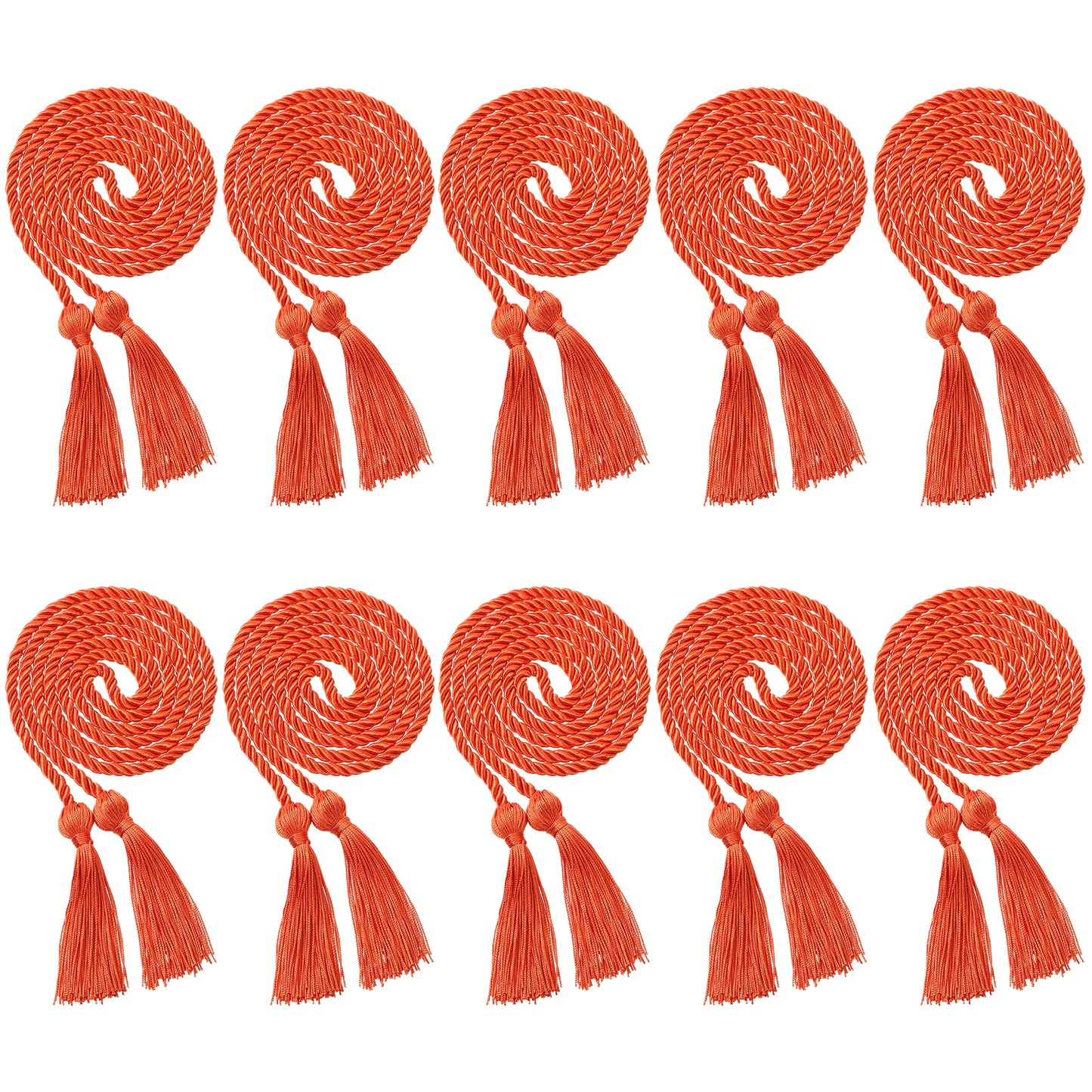 Newrara 10PCS Graduation Solid Braided Honor Cords 68 Inches Long