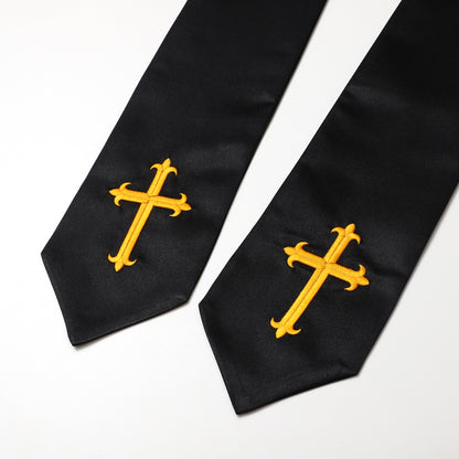 Newrara Traditional Church Choir Stole with Embroidered Cross 60''