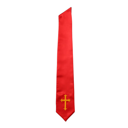 Newrara Traditional Church Choir Stole with Embroidered Cross 60''