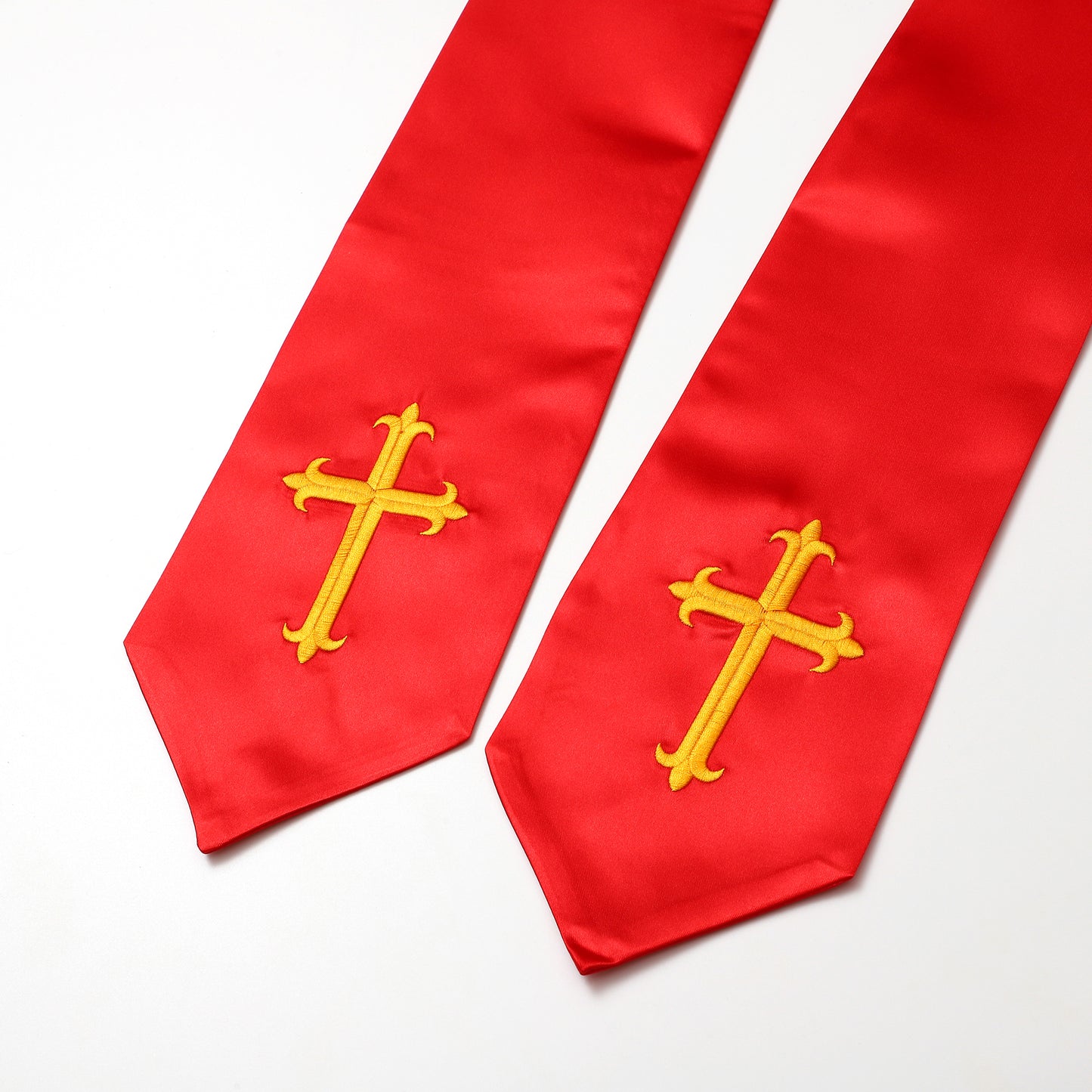 Newrara Traditional Church Choir Stole with Embroidered Cross 60''
