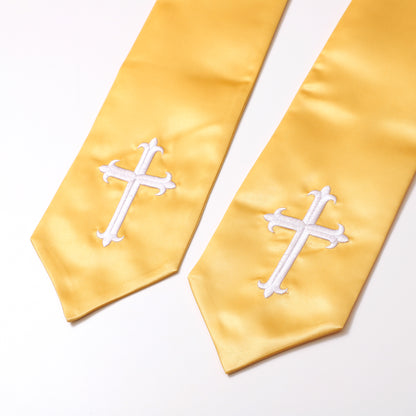 Newrara Traditional Church Choir Stole with Embroidered Cross 60''