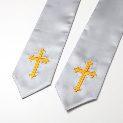 Newrara Traditional Church Choir Stole with Embroidered Cross 60''