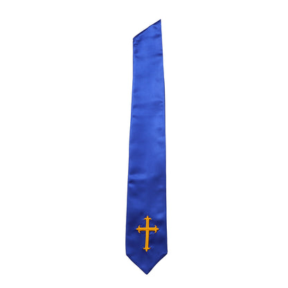 Newrara Traditional Church Choir Stole with Embroidered Cross 60''