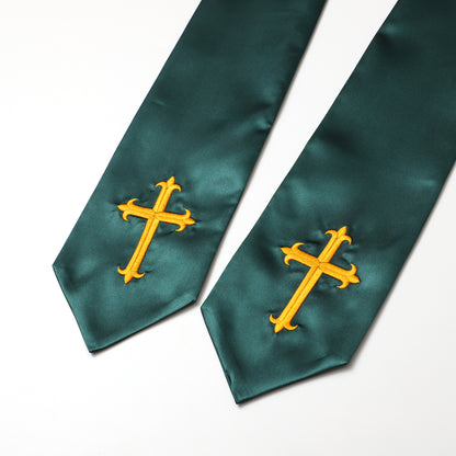Newrara Traditional Church Choir Stole with Embroidered Cross 60''