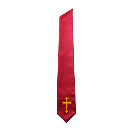 Newrara Traditional Church Choir Stole with Embroidered Cross 60''