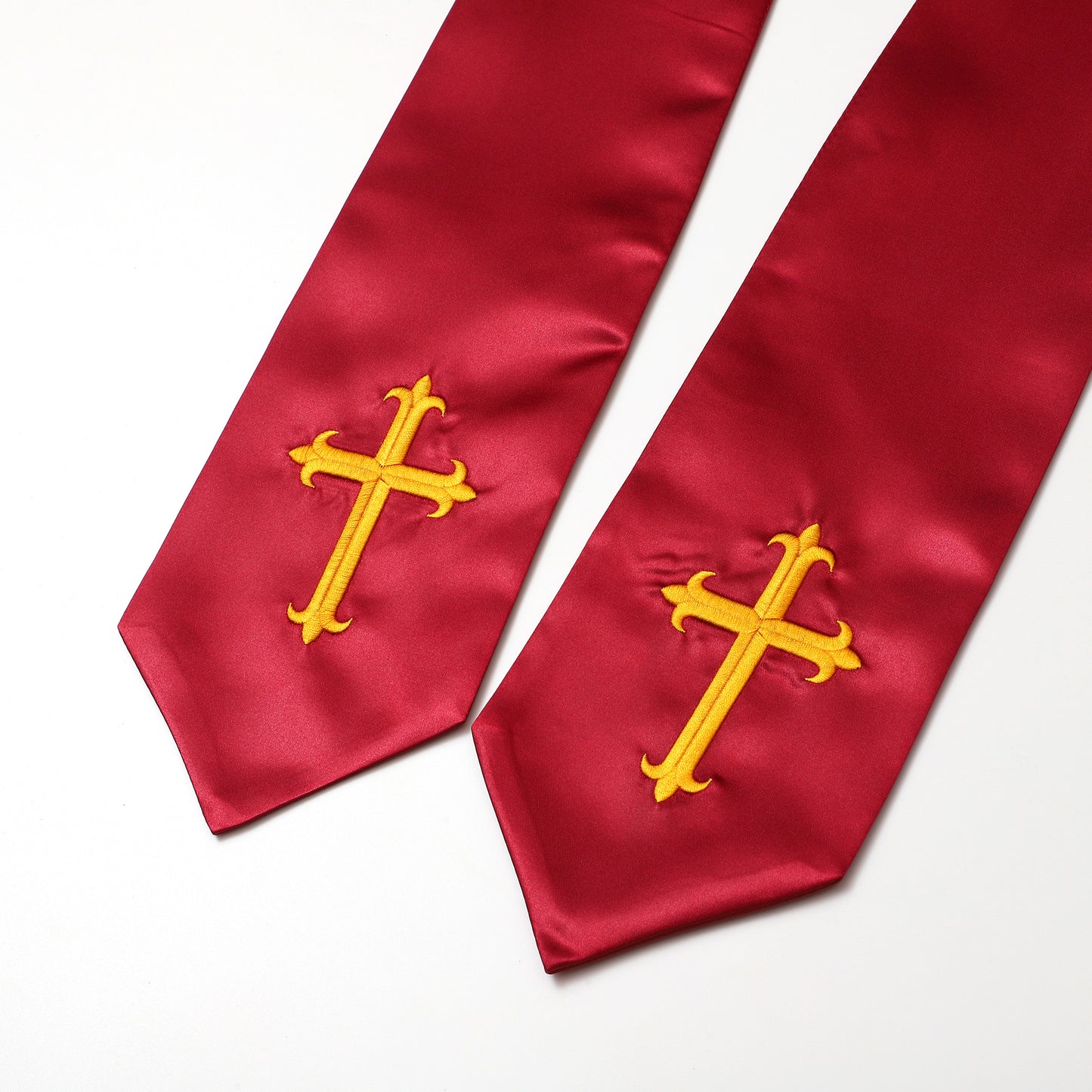 Newrara Traditional Church Choir Stole with Embroidered Cross 60''