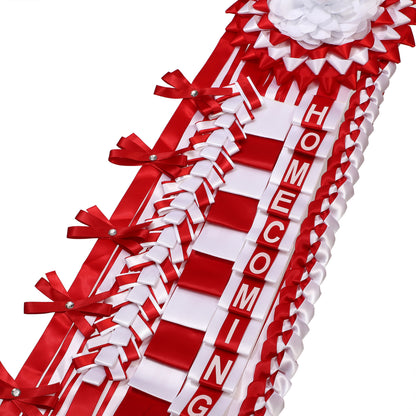 Newrara Homecoming Mum Supplies Set with Flower, Ribbon, and Braids for Back-to-School & Party Decorations 36 Inch