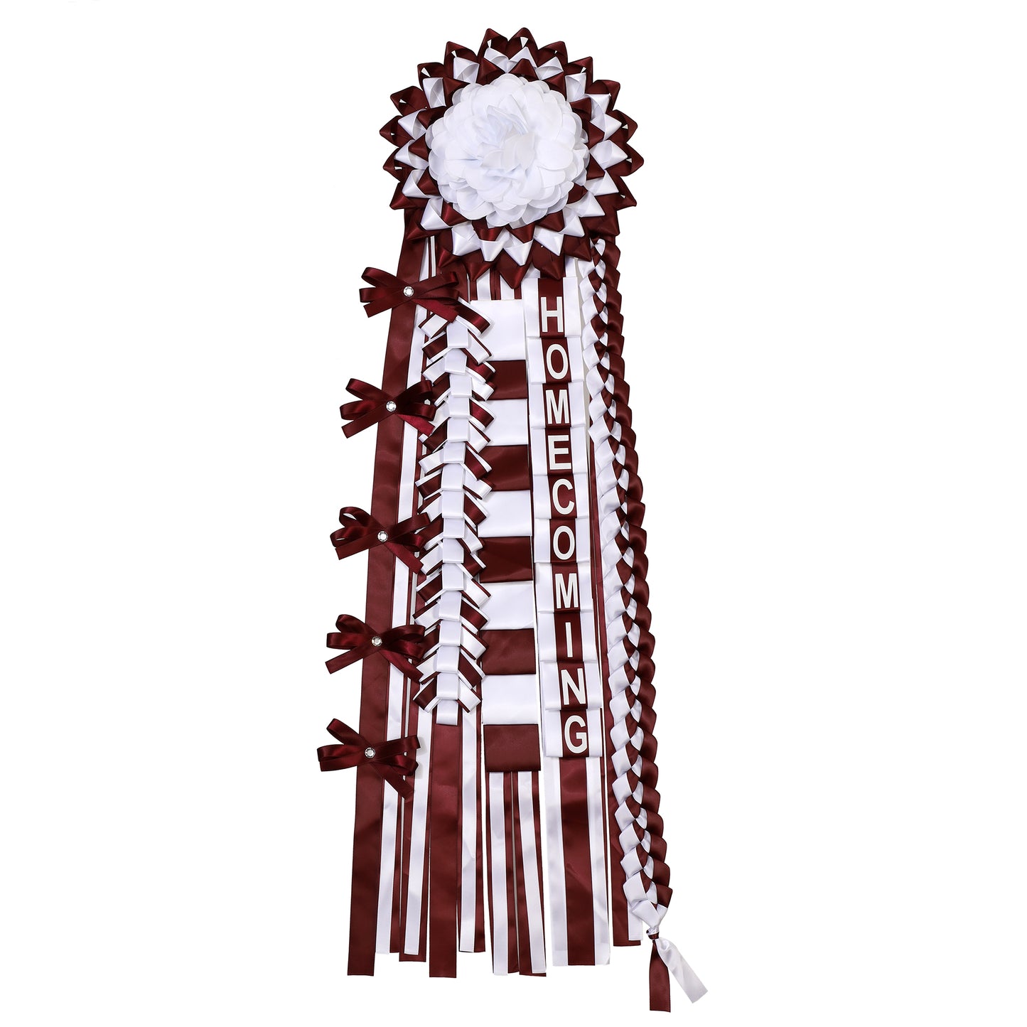 Newrara Homecoming Mum Supplies Set with Flower, Ribbon, and Braids for Back-to-School & Party Decorations 36 Inch