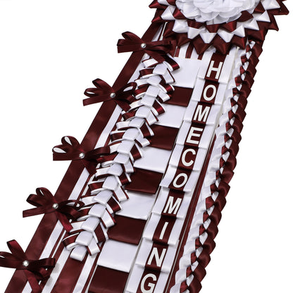 Newrara Homecoming Mum Supplies Set with Flower, Ribbon, and Braids for Back-to-School & Party Decorations 36 Inch