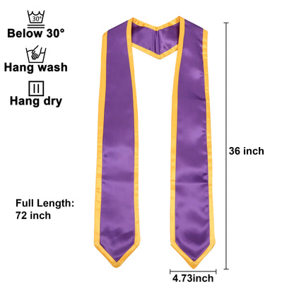 Newrara 10PCS Graduation Honor Stole with Classic Pointed Ends and Trim 72''