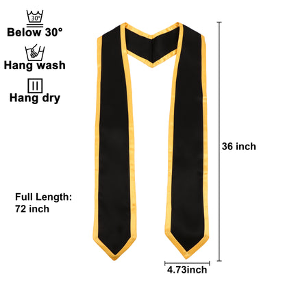 Newrara 10PCS Graduation Honor Stole with Classic Pointed Ends and Trim 72''