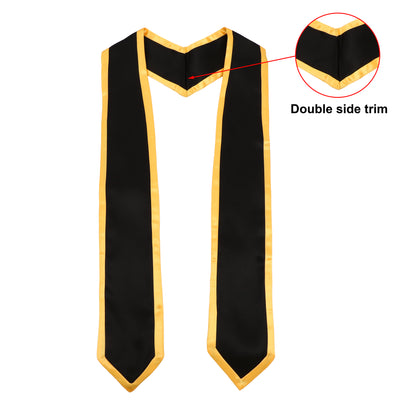 Newrara 10PCS Graduation Honor Stole with Classic Pointed Ends and Trim 72''
