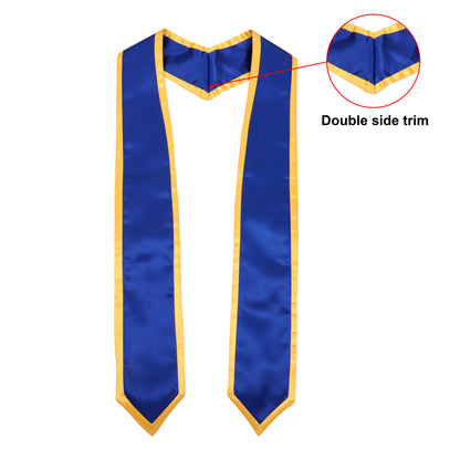 Newrara 10PCS Graduation Honor Stole with Classic Pointed Ends and Trim 72''