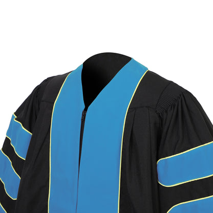 Newrara Deluxe Doctoral Set–Gown,8-sided Tam & Hood for PhD Graduation Ceremony