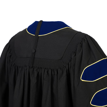 Newrara Deluxe Doctoral Set–Gown,8-sided Tam & Hood for PhD Graduation Ceremony