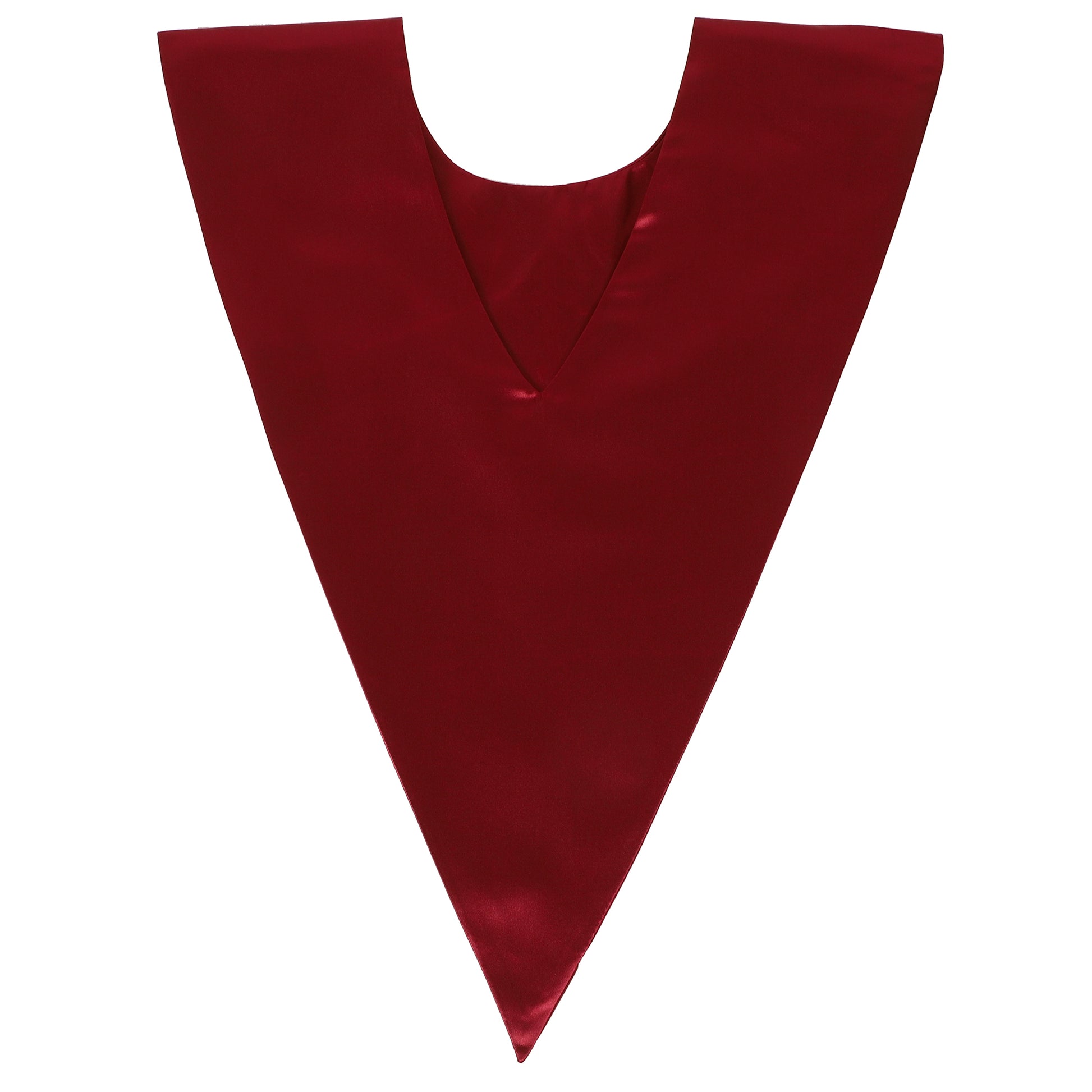 Choir stole back view showing classic V silhouette