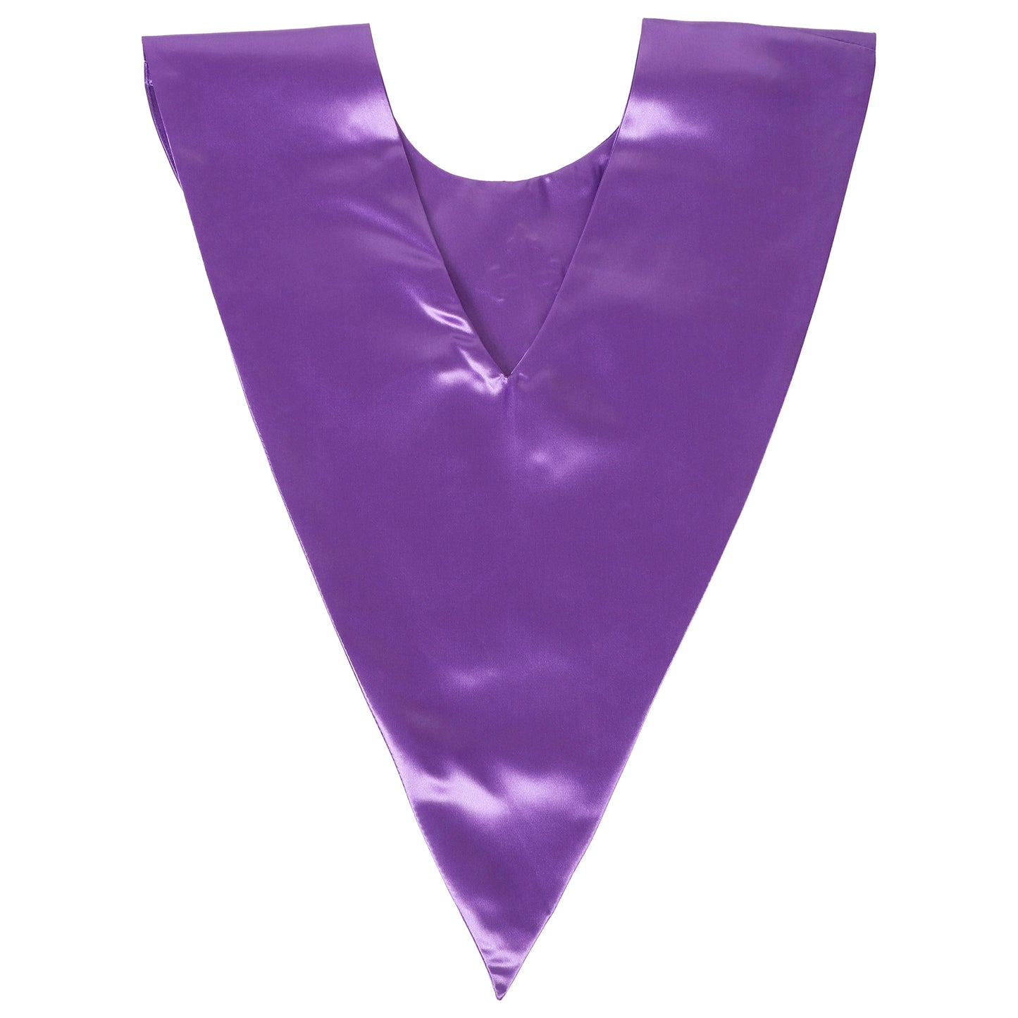 Back view of V-shape choir stole with embroidered cross