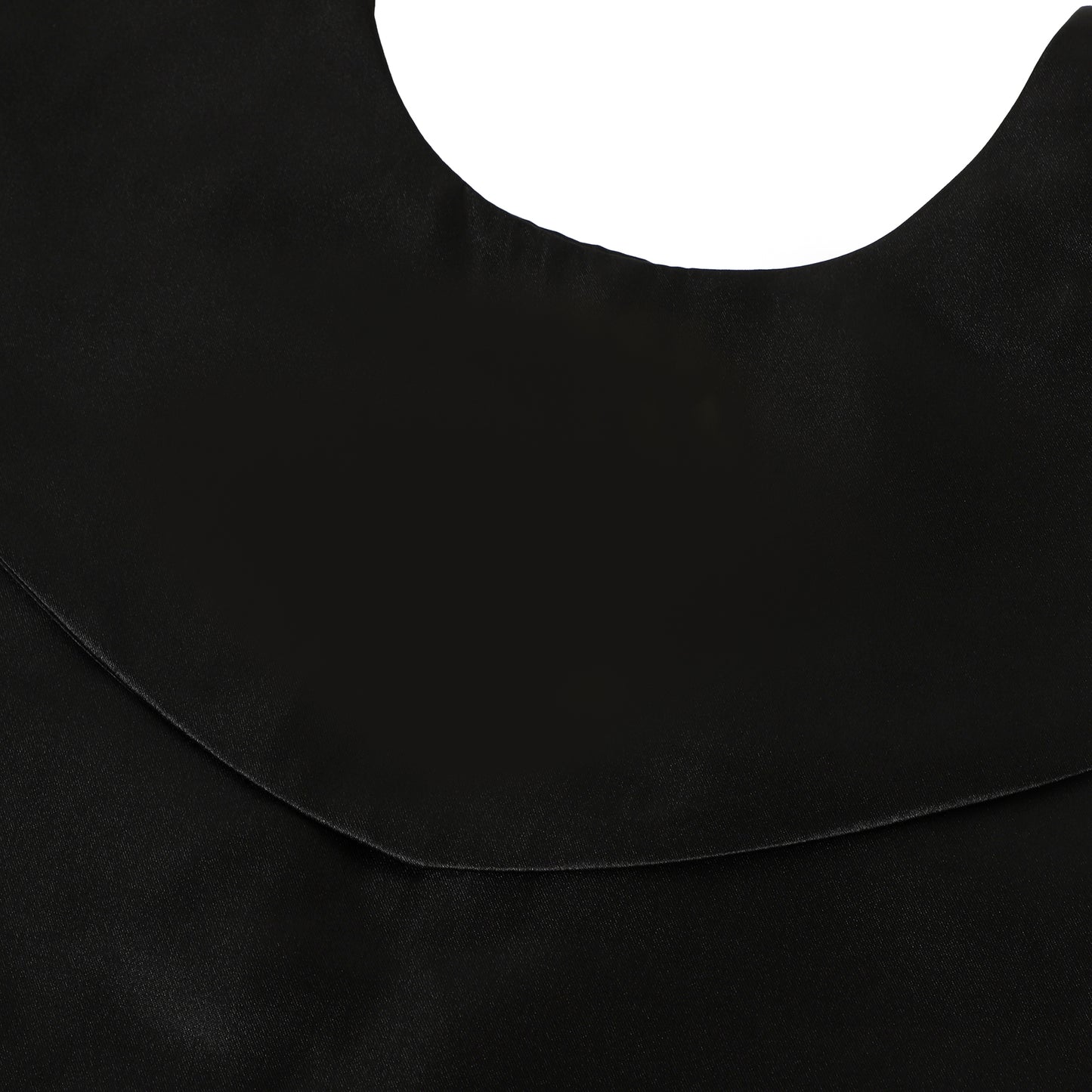 Newrara Unisex Classic V-Shape Solid Satin Stole