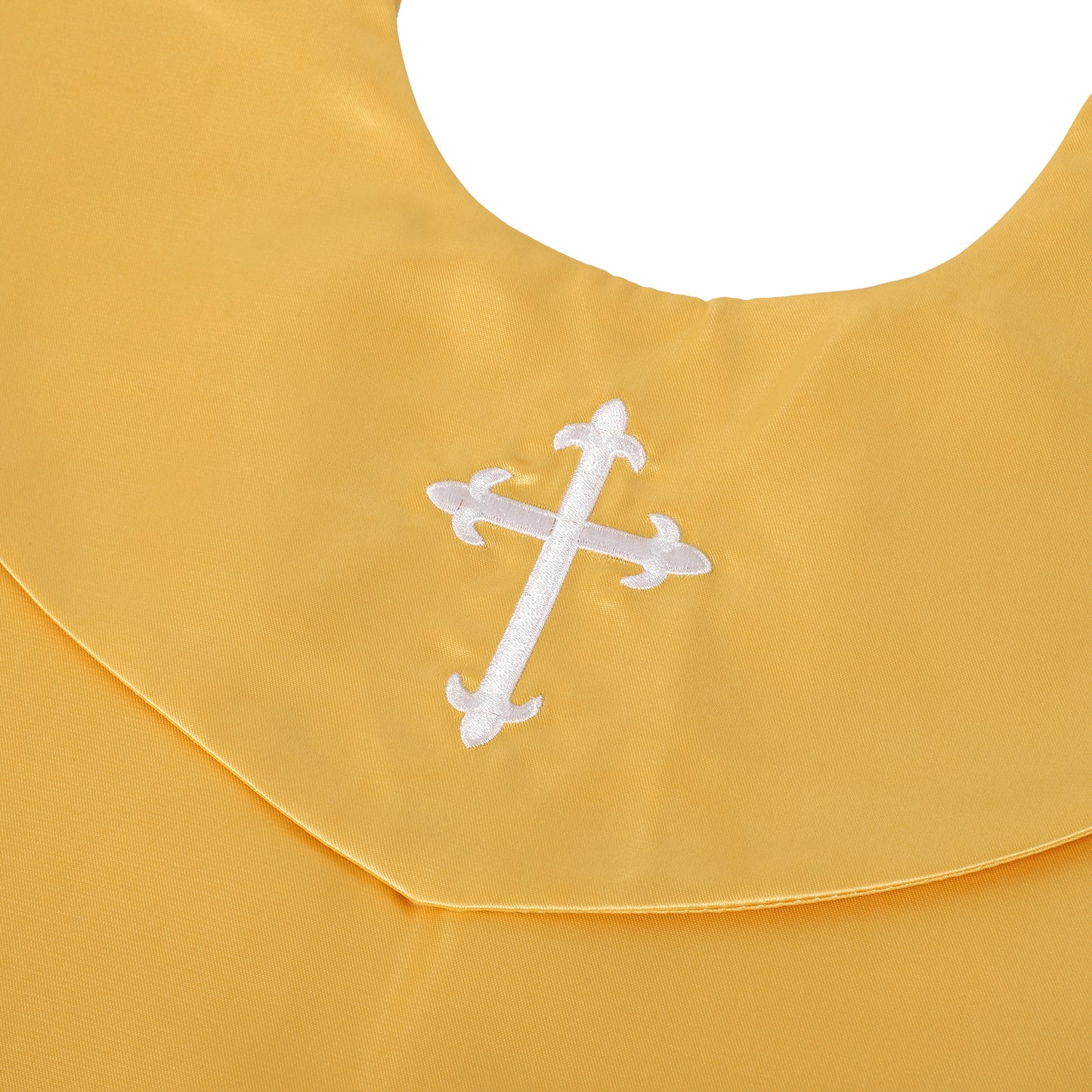 Embroidery detail on religious choir garment"