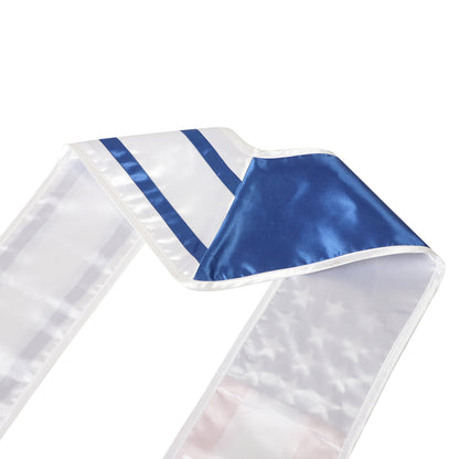 Newrara Unisex National Flag Graduation Stole Embroidery Sash 72''