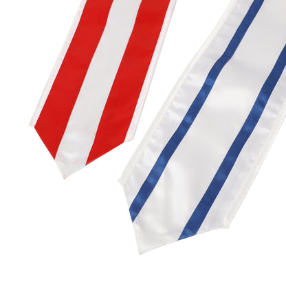 Newrara Unisex National Flag Graduation Stole Embroidery Sash 72''