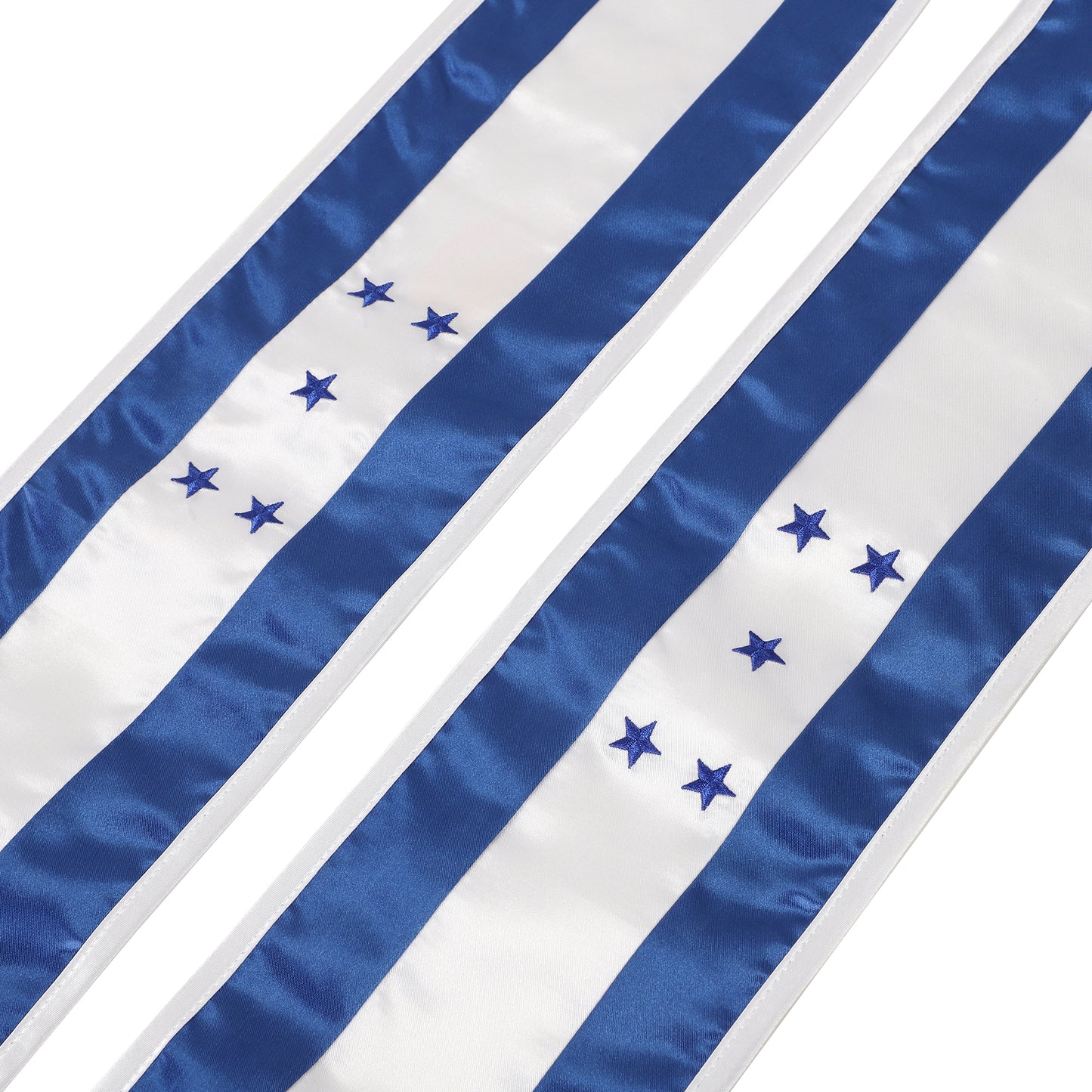 Newrara Unisex National Flag Graduation Stole Embroidery Sash 72''