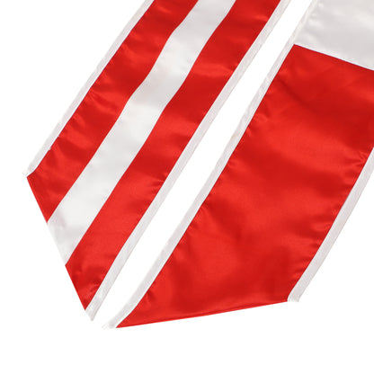 Newrara Unisex National Flag Graduation Stole Embroidery Sash 72''