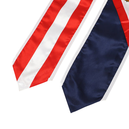 Newrara Unisex National Flag Graduation Stole Embroidery Sash 72''