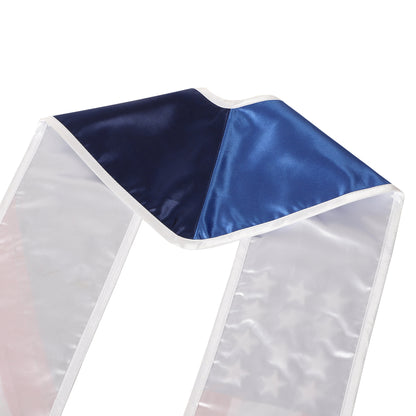 Newrara Unisex National Flag Graduation Stole Embroidery Sash 72''