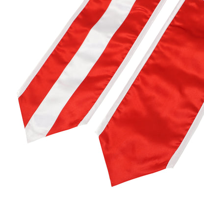 Newrara Unisex National Flag Graduation Stole Embroidery Sash 72''