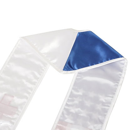 Newrara Unisex National Flag Graduation Stole Embroidery Sash 72''