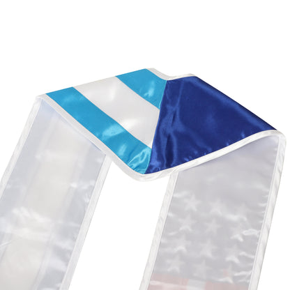 Newrara Unisex National Flag Graduation Stole Embroidery Sash 72''
