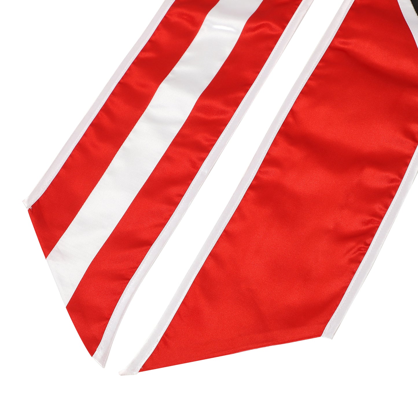 Newrara Unisex National Flag Graduation Stole Embroidery Sash 72''