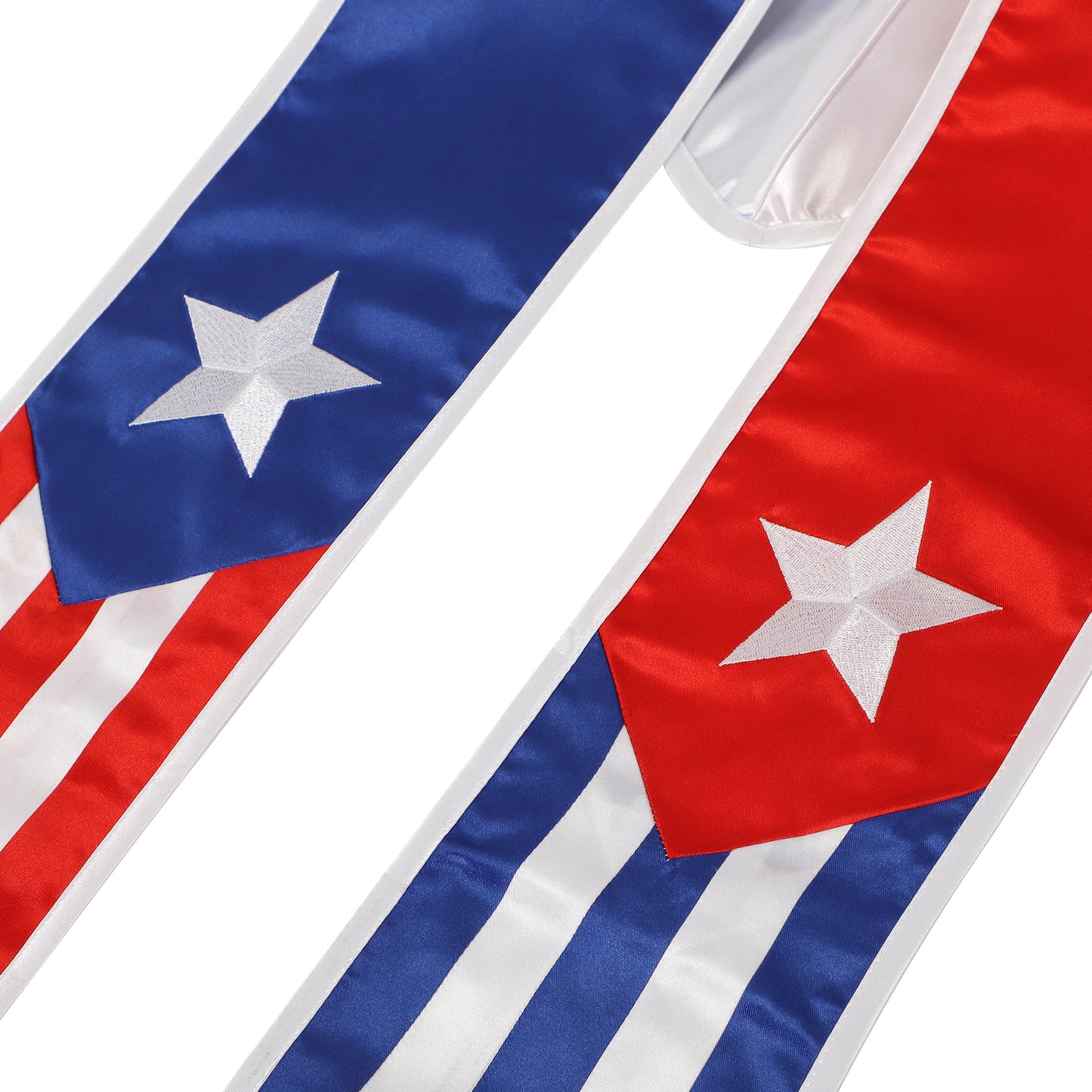 Newrara Unisex National Flag Graduation Stole Embroidery Sash 72''