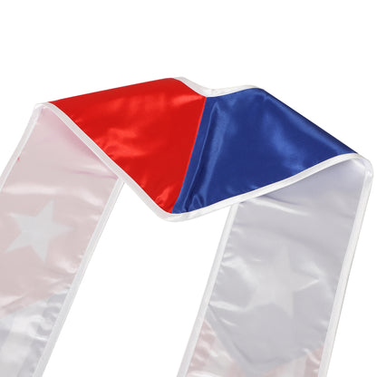Newrara Unisex National Flag Graduation Stole Embroidery Sash 72''