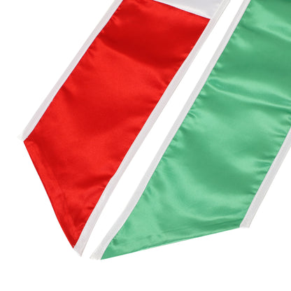 Newrara Unisex National Flag Graduation Stole Embroidery Sash 72''