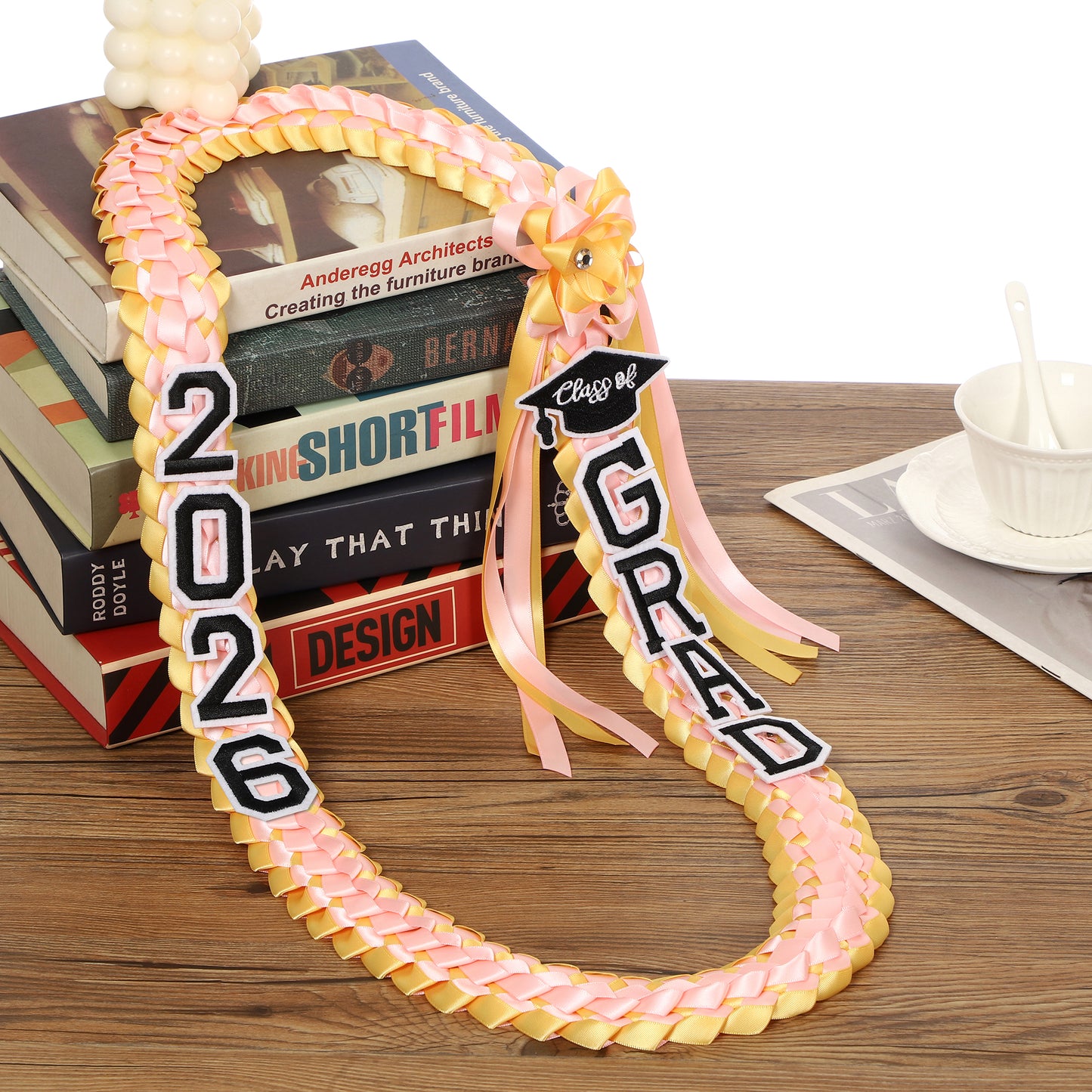 Newrara 2026 Graduation Ribbon Lei for High School & College Graduation DIY Party Supplies