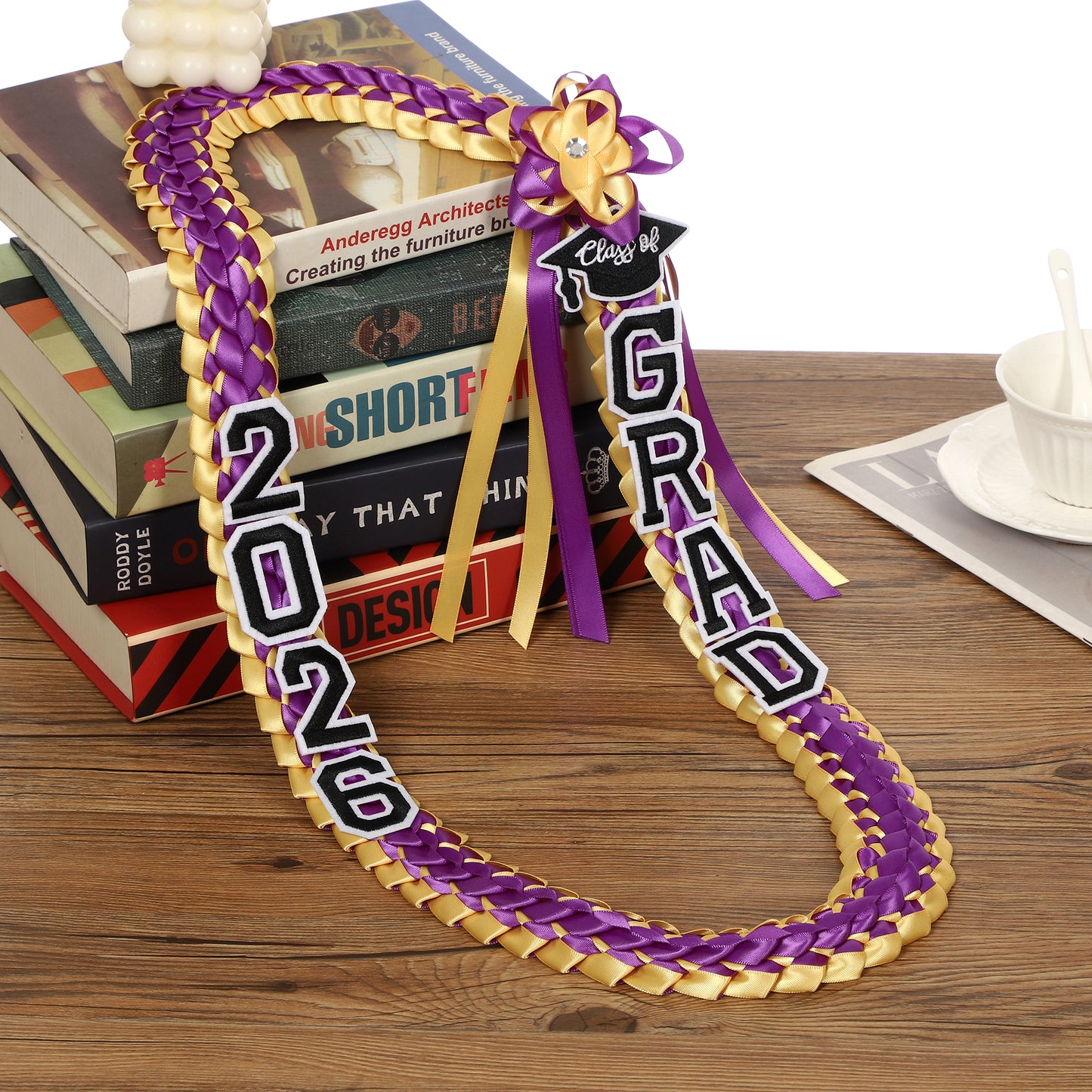 Newrara 2026 Graduation Ribbon Lei for High School & College Graduation DIY Party Supplies