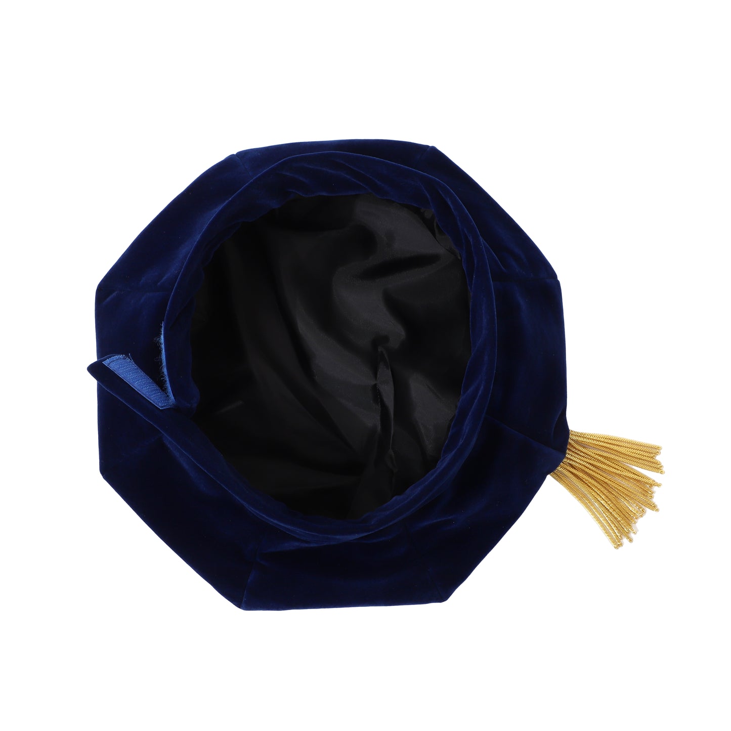 Newrara Deluxe Doctoral 8-Sided Tam Velvet Graduation Cap with Gold Tassel